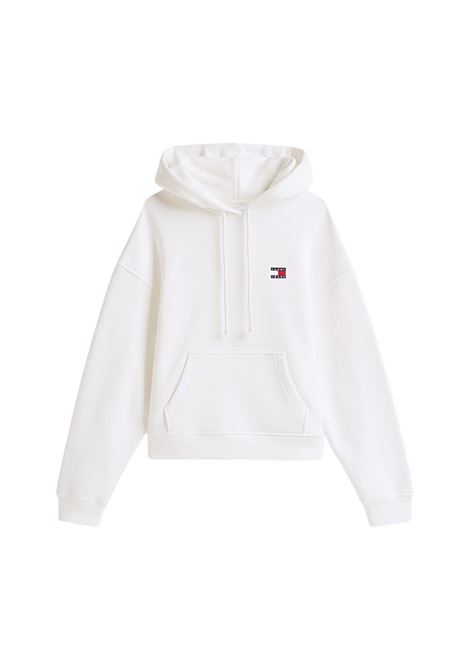 Felpa squadrata con cappuccio e distintivo Tommy Hilfiger | DW0DW19414YBL